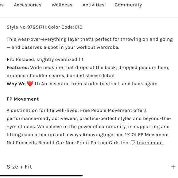 FREE PEOPLE Play Nice Layer Pullover Women's Size S White & Black - Picture 5 of 13